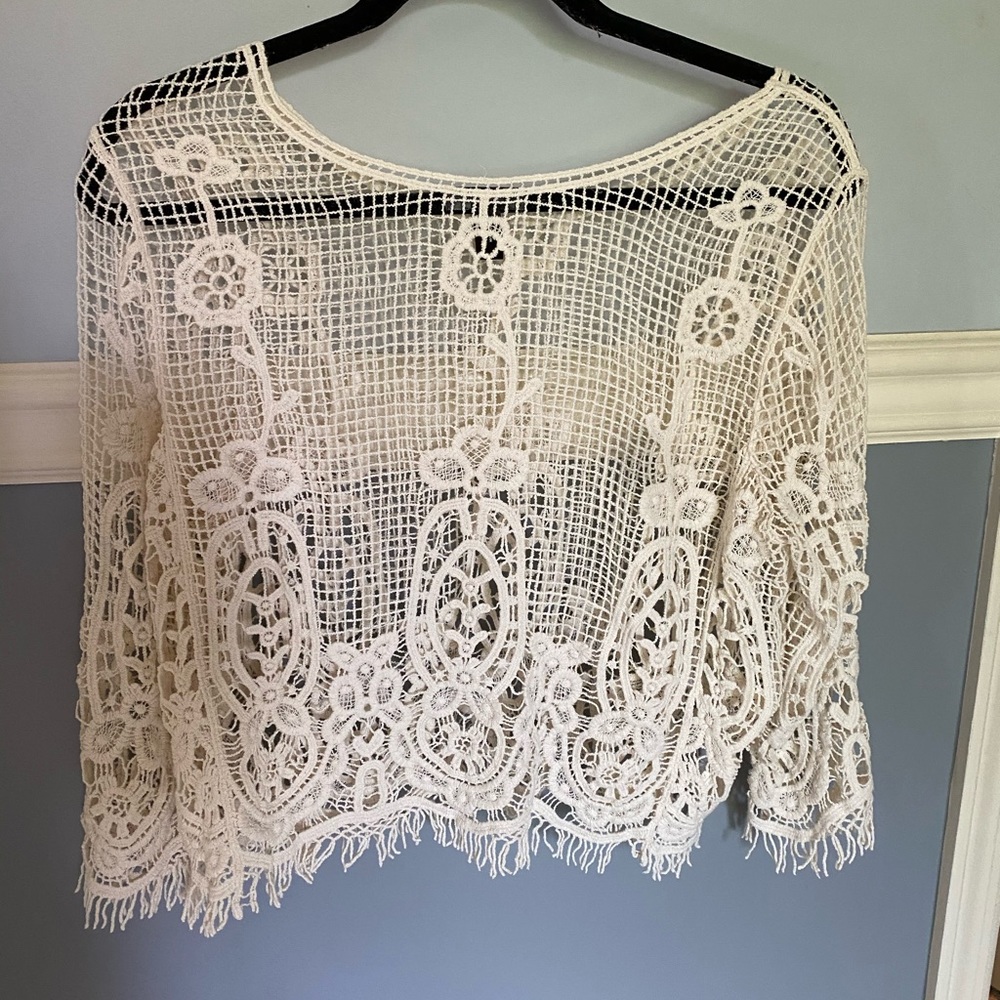 AQUA Fringe Shirt